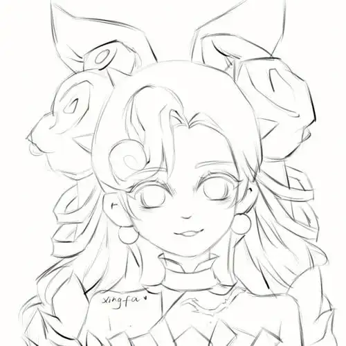 卡通头像超详细步骤图孙尚香