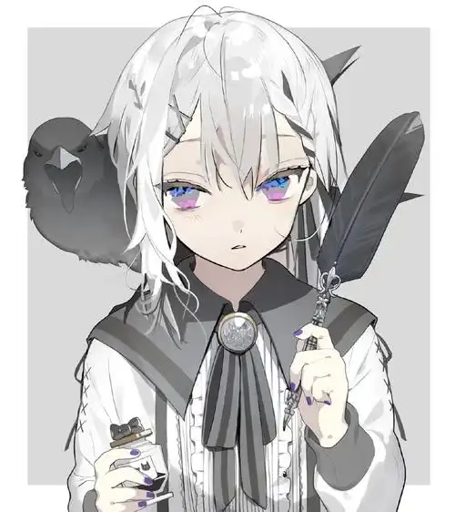 银发动漫美女头像图片