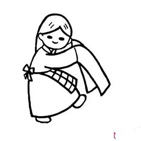 藏族服饰卡通简笔画 简笔画图片大全-普车都