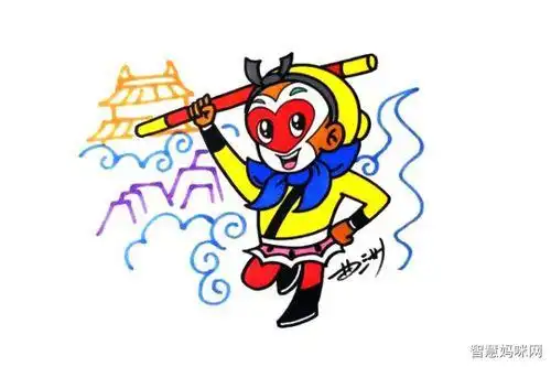 闹闹天宫孙悟空简笔画 简笔画图片大全-普车都