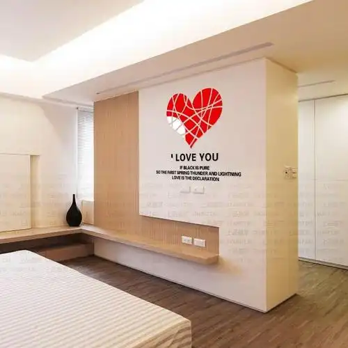 爱心花语 水晶亚克力立体墙贴客厅电视墙新婚房家装s01-淘宝网