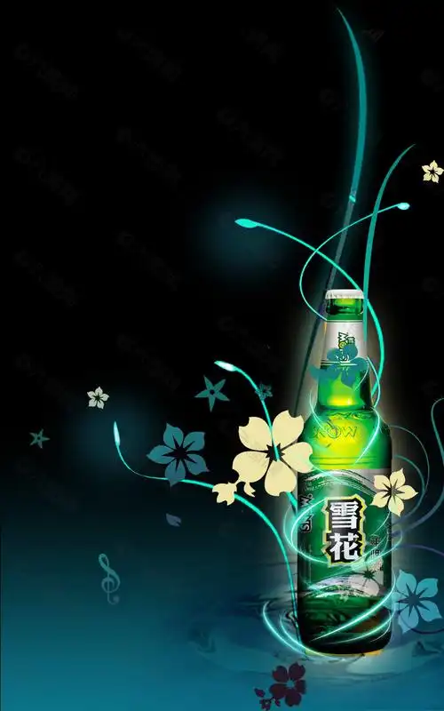 雪花啤酒创意艺术海报