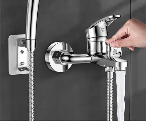 全铜淋浴混水阀冷热水龙头二合一头浴室三联混合双开两用浴缸龙头