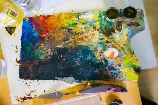 调色盘油画颜料