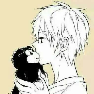 qq动漫呆萌男生头像男生头像带字头像一对可爱卡通头像