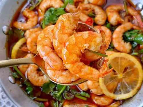 酸辣开胃泰式柠檬虾