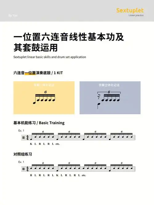 高级加花架子鼓六连音练习与加花运用