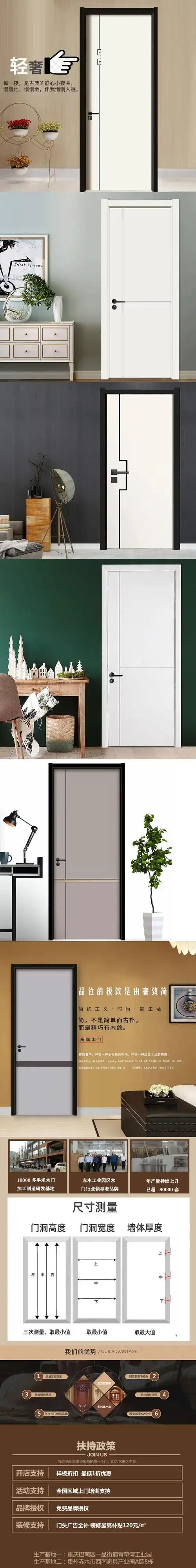 凯耀瑞尚现代简约轻奢卧室门套装门隔音防潮