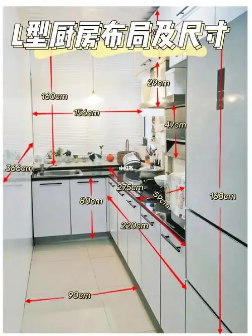 l型厨房布局及尺寸图|73快喊小伙伴来抄作业