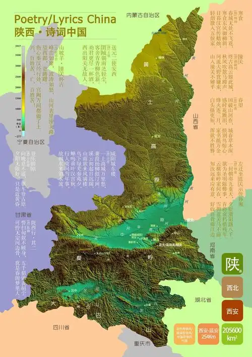 关中这种地形,绝了!南边秦岭,东边黄河,西边陇西高原,北边黄土高