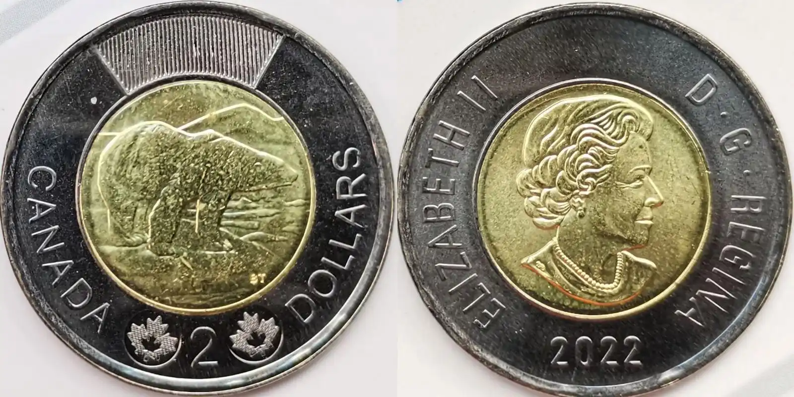 加拿大 2022年 伊丽莎白二世逝世 2元纪念币