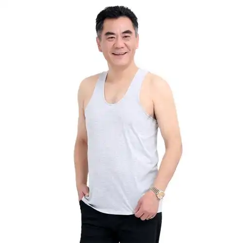 夏季中老年人背心男纯棉老头衫大码短袖汗衫全棉老人吊带背心薄款
