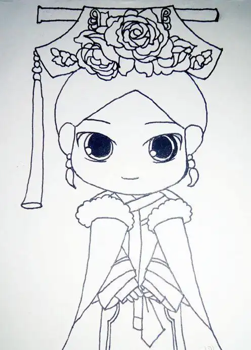 简笔画格格 简笔画图片大全-普车都