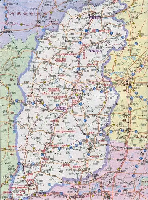 山西旅游交通地图