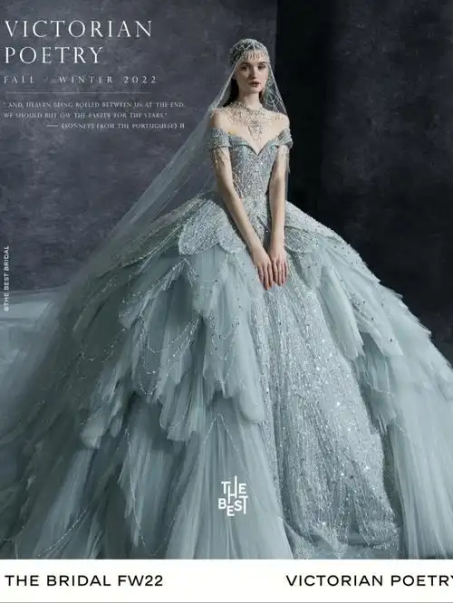 蓝色咏叹调史诗级的cinderella水晶婚纱