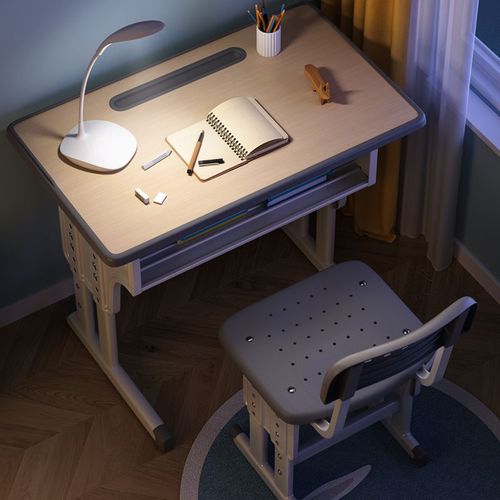 可升降初中生小学生家用儿童学习书桌高中生卧室写字作业课桌套装