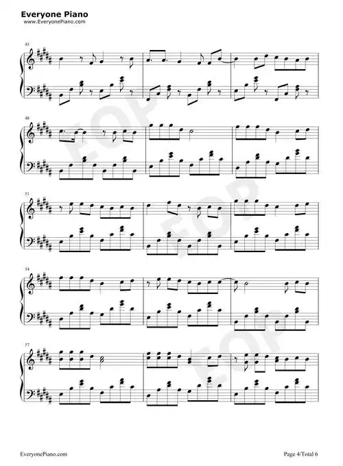 青柠-徐秉龙五线谱预览4-钢琴谱文件(五线谱,双手简谱,数字谱,midi