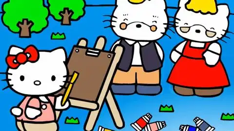 好可爱的凯蒂猫全家福