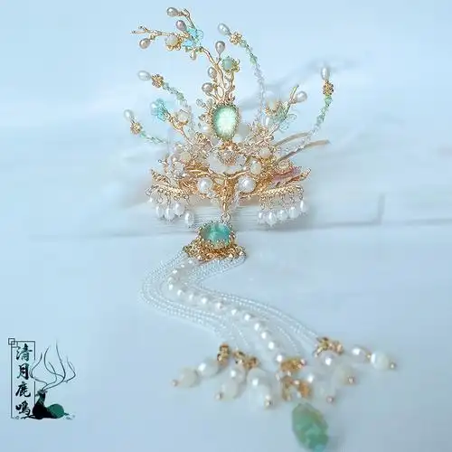 清月鹿鸣原创古风凤凰步摇偏凤钗簪子明制唐风汉服头饰超华丽发簪