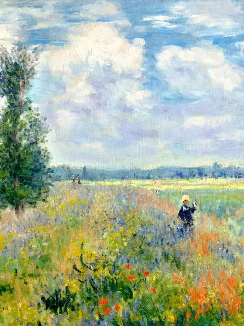 莫奈阿让特伊的田野作品欣赏