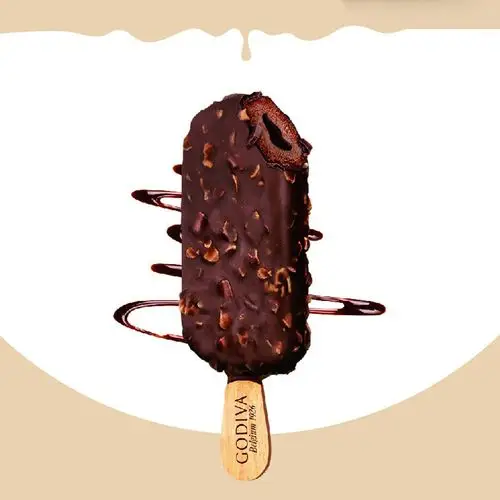 godiva歌帝梵夏威夷果仁黑巧克力味脆皮冰淇淋6支分享装多口味