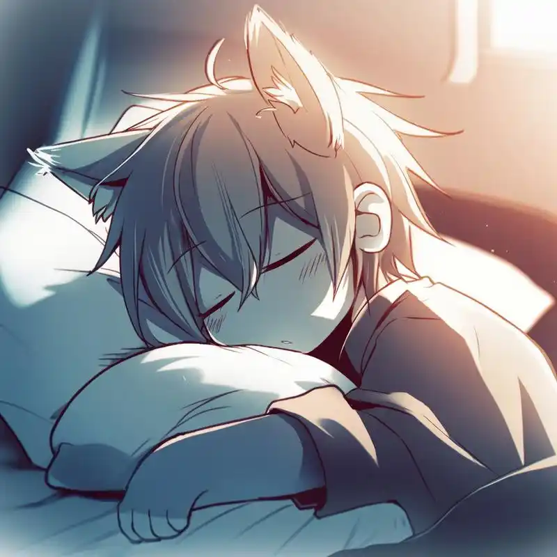 男生头像|猫耳少年睡啦 99喜欢的可以用来当头像