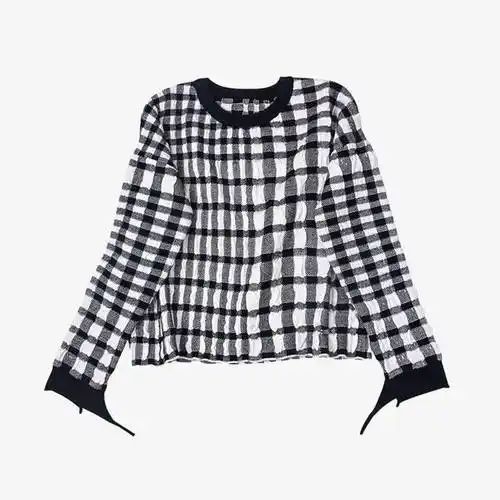 黑白格子上衣