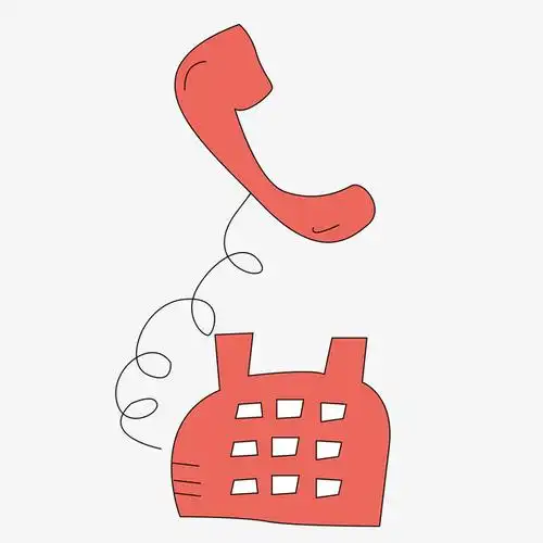 卡通台式电话插画