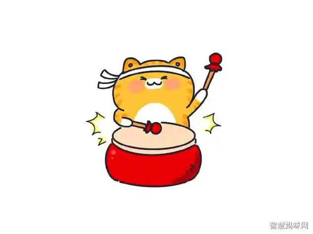 会打鼓的小动物简笔画