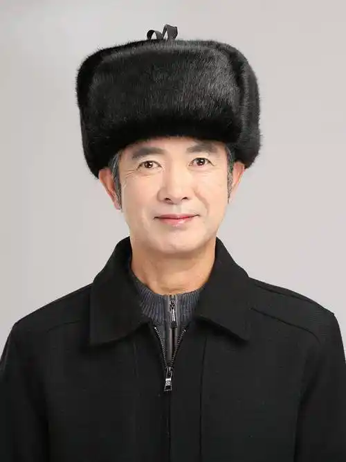 冬天老人帽子男款中老年爸爸东北帽男头以上80岁帽子