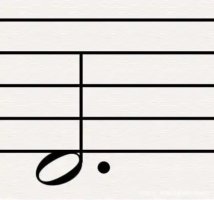 第一个是我们的四分音符,一拍,意思就是手掌拍一下,嘴巴唱一个"四"