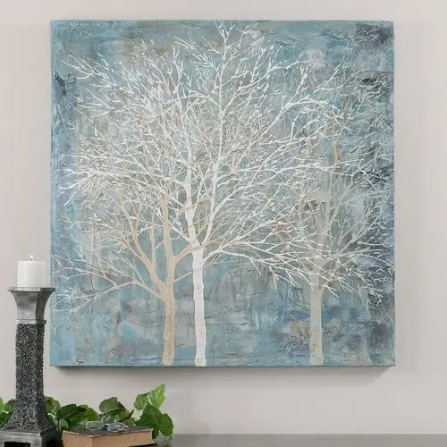 uttermost 欧式枫林油画复古客厅装饰无框壁饰画墙艺挂画_7折现价1930