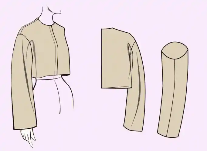 1款袖子肩借袖结构落肩袖制版分析