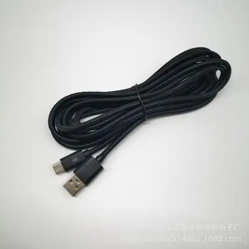 ps5数据线 type-c连接线 ps5无线手柄usb充电线 带指示灯编织线3m