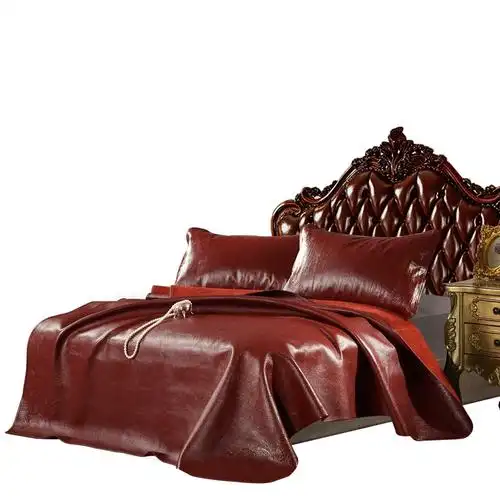 水星家纺臻荣尊享角花牛皮软席真皮席子15m头层水牛皮凉席18x2m