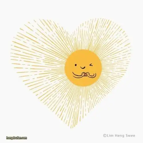 爱心太阳简笔画步骤