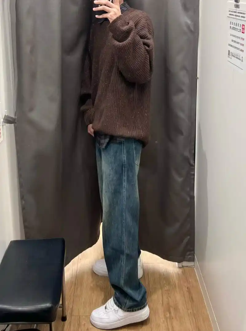 ootd |咖啡色毛衣搭配牛仔裤 又韩又保暖!