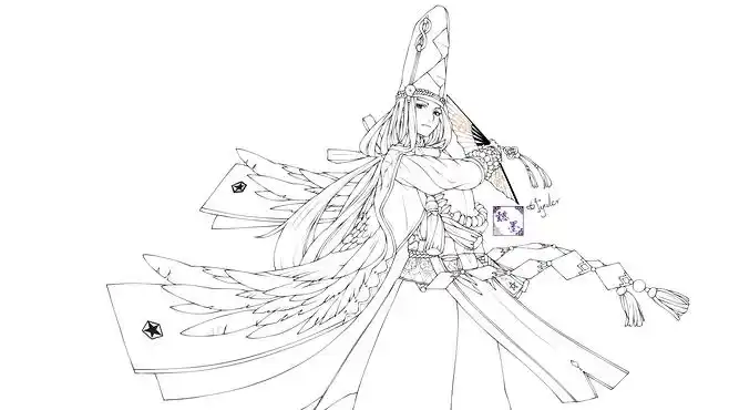 【自勾素材】【懿墨出品】玄不改非氪不救命的阴阳师线稿楼_看图_橡皮