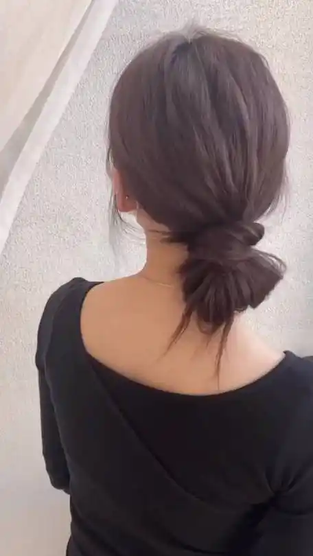 适合春天扎的低丸子头