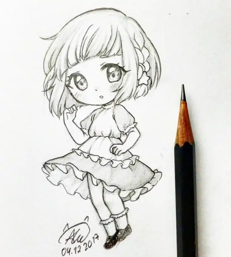 软萌可爱的卡通人物线稿,太好看了,画风超棒