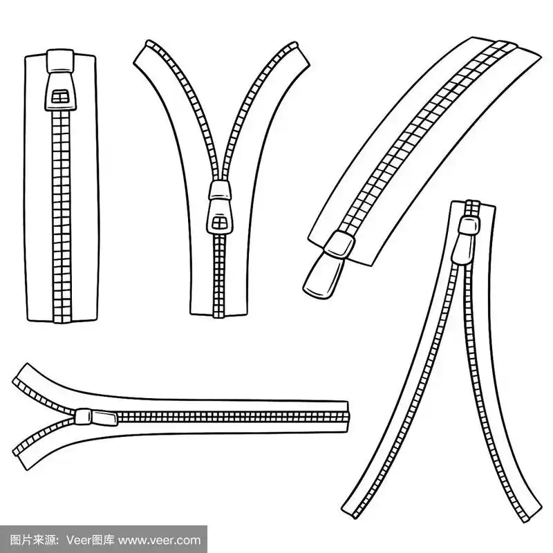 拉链,形状,纺织品,绘画插图,卡通