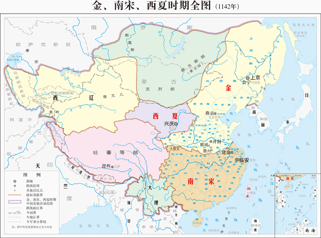 北宋灭亡后,失去中原地区,建炎南渡,宋高宗赵构放弃了淮河防线,退守