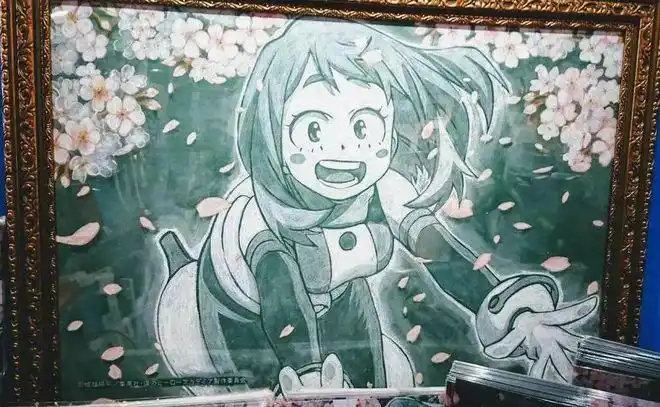 最燃黑板报日本高校大神把漫画角色全部画在黑板上
