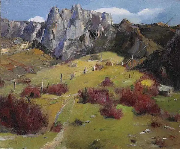 油画家李政东 风景作品欣赏 - 美术交流 中国书画论坛