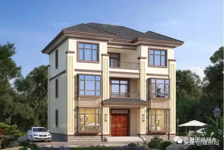 开间12米,11款浙江农村三层别墅,村里盖上一栋,绝对舒服