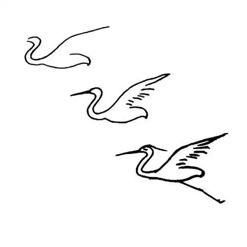 白鹭画法简笔画