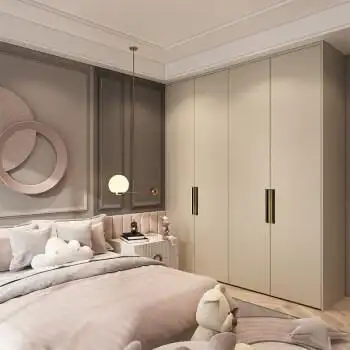 全屋定制衣柜整体衣橱定做衣帽间简约现代卧室开放式定做 浅咖色 2门