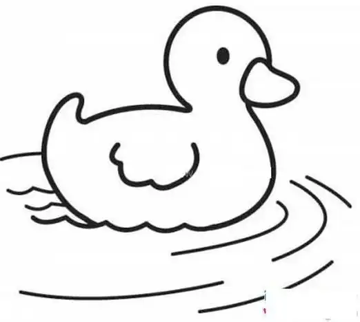 二像鸭子水上漂简笔画