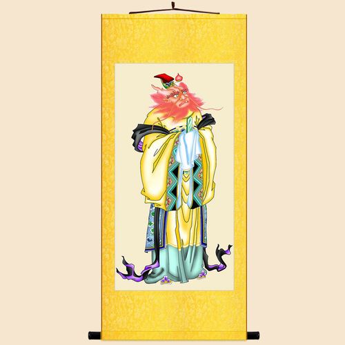 龙王画像兴云降雨神像画卷轴画挂画丝绸画装饰画水陆画定制订做