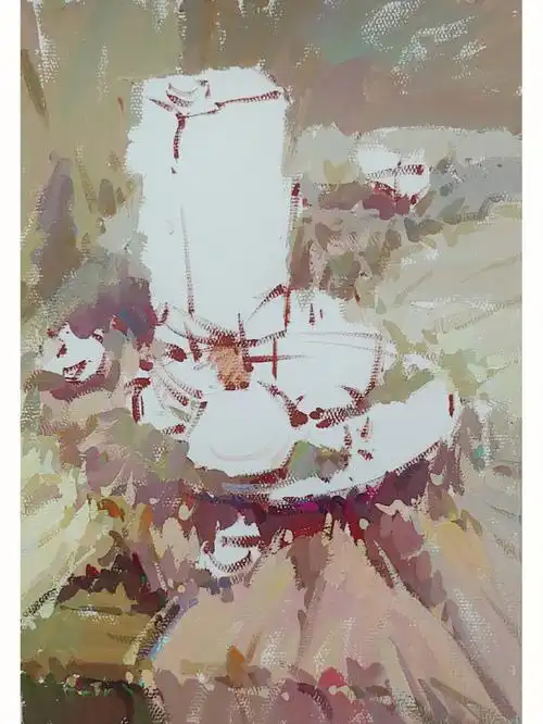 色彩紫色衬布详细步骤图